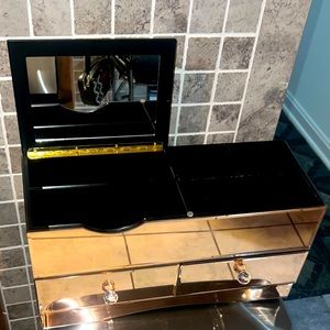 Rose Gold Mirrored Makeup/Jewelry Box